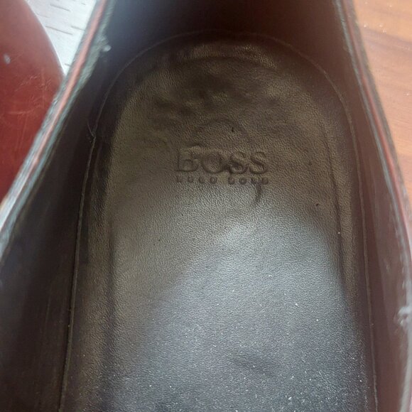 Hugo Boss Men’s Italian Leather Dark Brown Lace-Up Dress Shoes – Size 9 - Picture 3 of 7